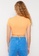LC WAIKIKI orange Crew Neck Crop Cotton T-Shirt DFBCDAA6A37A48GS_2