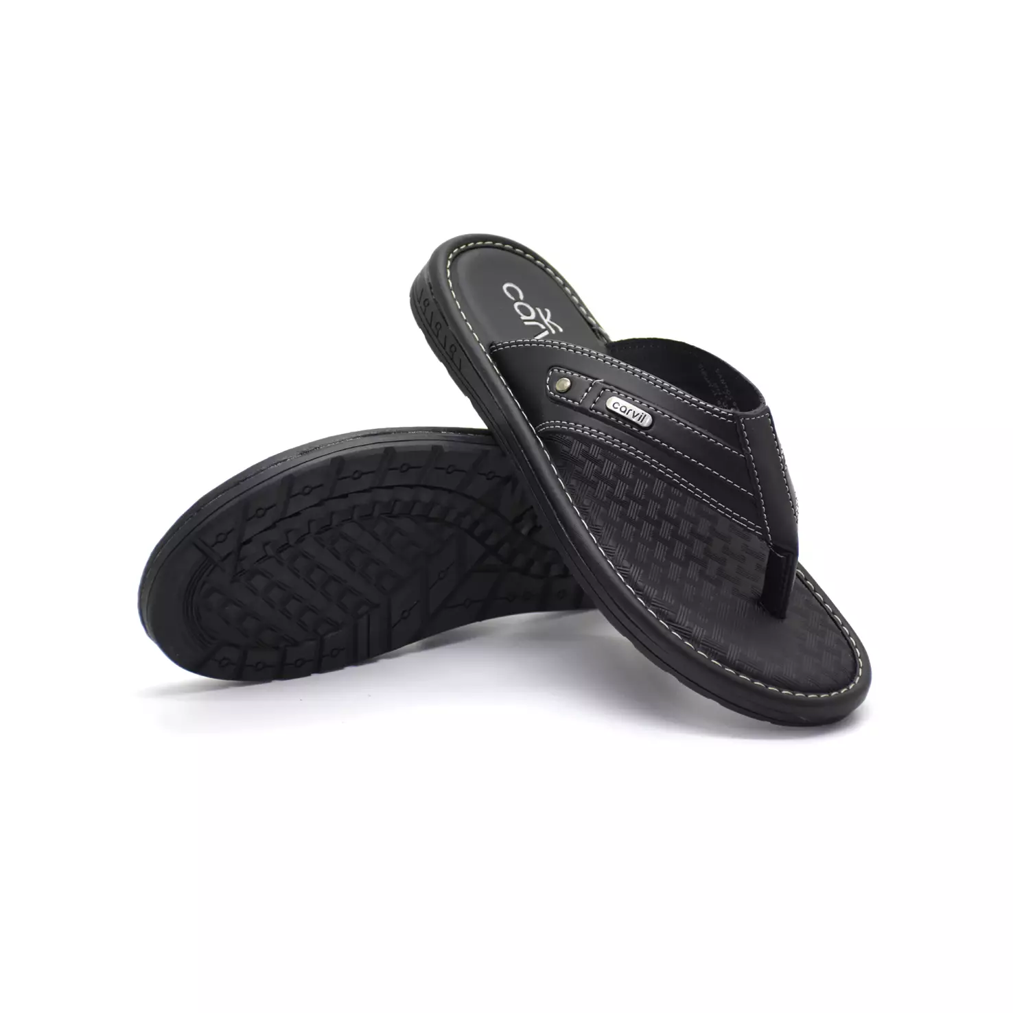 Carvil Sandal Pria Santoz 01-M Black