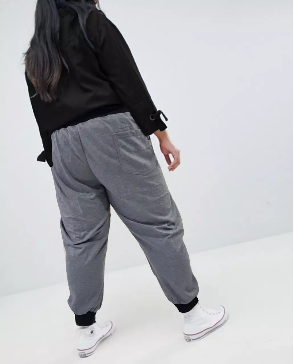 KURT Celana Jogger Jumbo Size Celana Jogger Wanita Up Size Celana Wanita Ukuran  Besar - ABU TUA