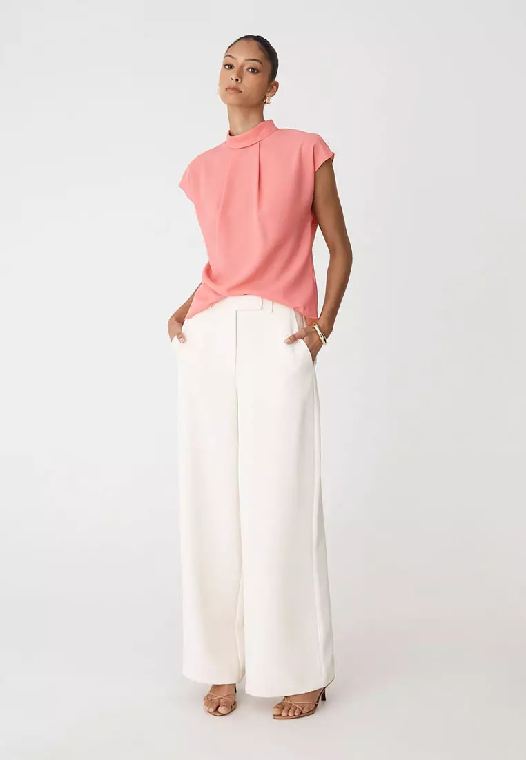 Tiara High Neck Shell Top