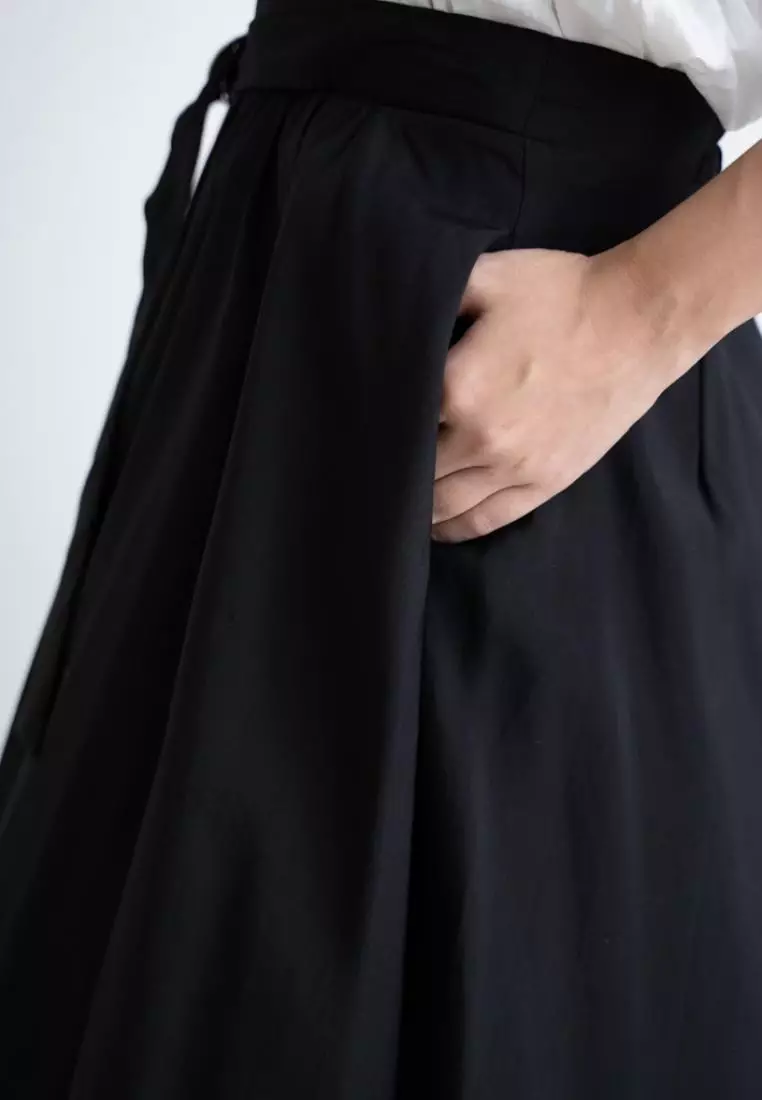MAXI FLARE SKIRT WITH ELASTICITY WAISTBAND