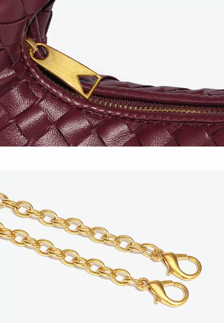 Faux Leather Woven Hobo Bag CX-B1904