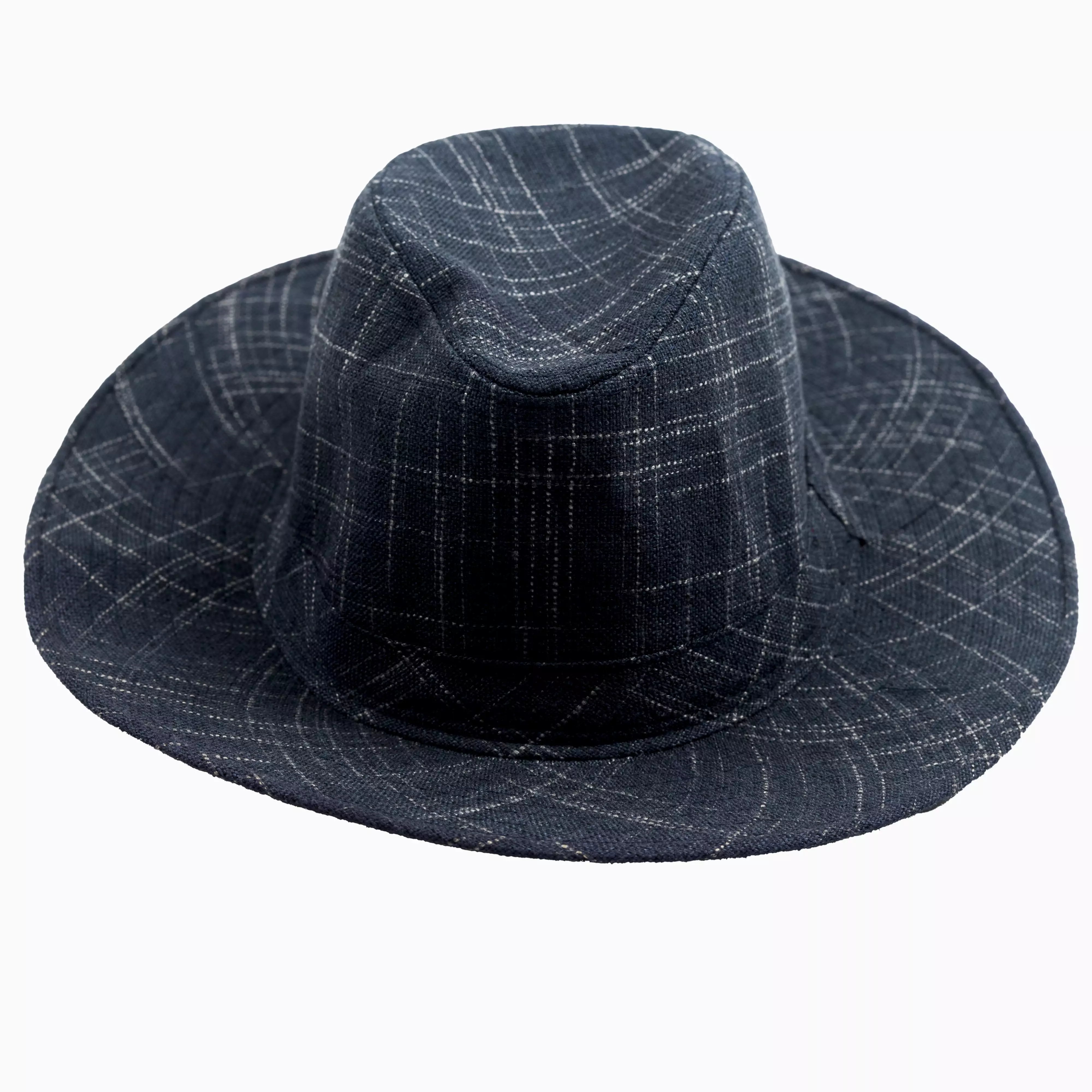 Houseofcuff Topi Panama Hat Fedora Pantai Cowboy Lebar Unisex Navy