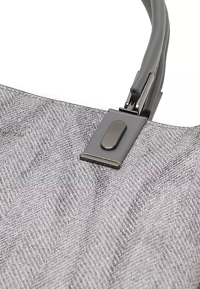 Women's Top Handle Bag / Sling Bag / Crossbody Bag / Shoulder Bag (Tas Tangan Wanita / Tas Selempang Wanita / Tas Bahu Wanita) - Abu-Abu