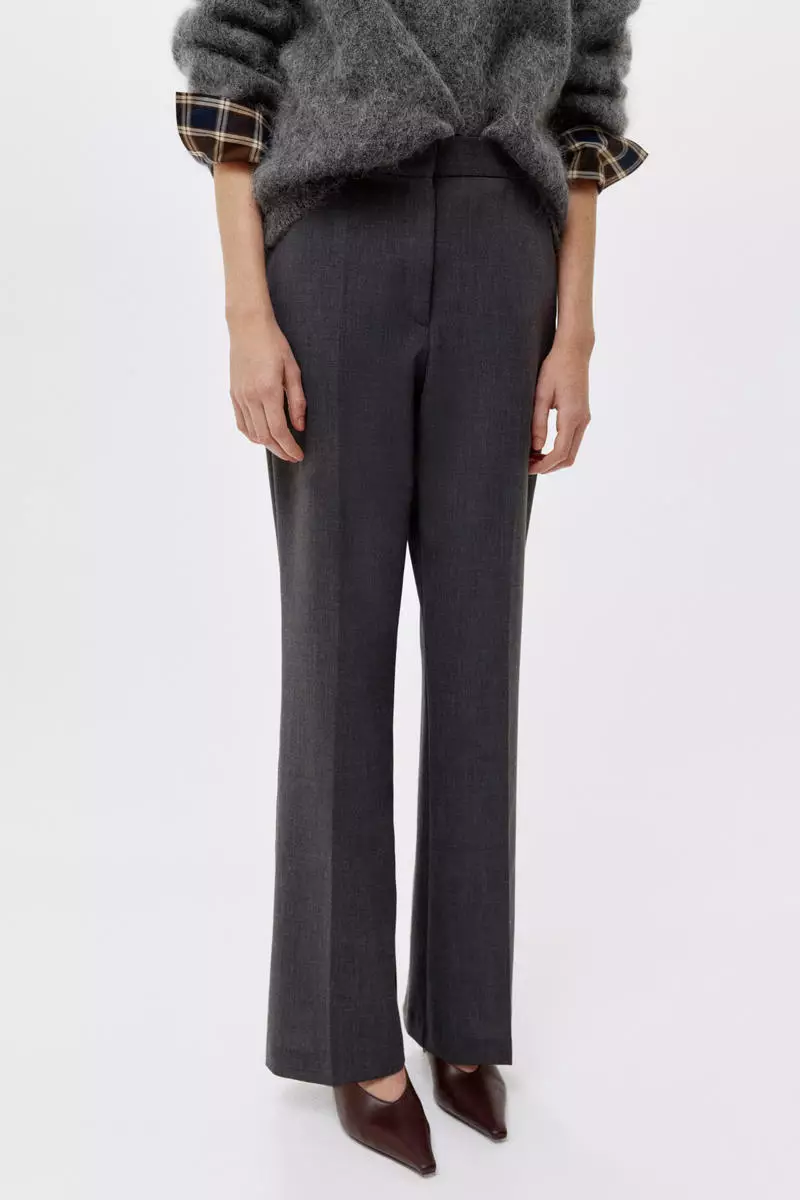 Straight crease-leg trousers