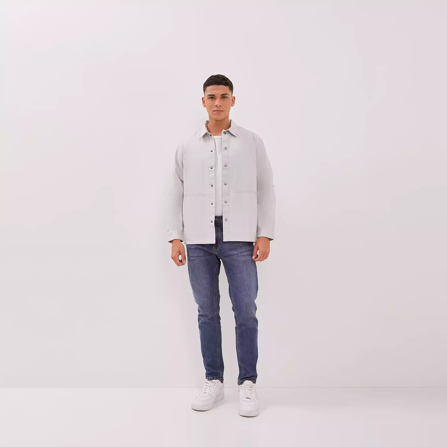 DUST Shirt Jacket Unisex Yuji Light Grey TENCEL™ Comfease (D.6203-U)