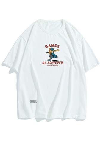 Twenty Eight Shoes Baseball Bear Printed Short Sleeve T-shirts RA-J1609 5E165AA2031D3FGS_1