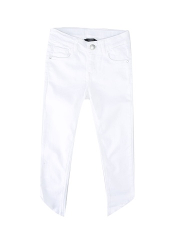 Guess white Asymmetrical Cropped Jeans 62BF9KA1A07656GS_1