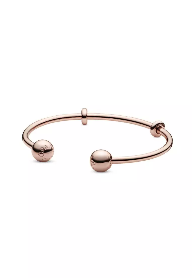 Buy PANDORA Pandora Moments 14K Rose Gold-Plated Open Bangle