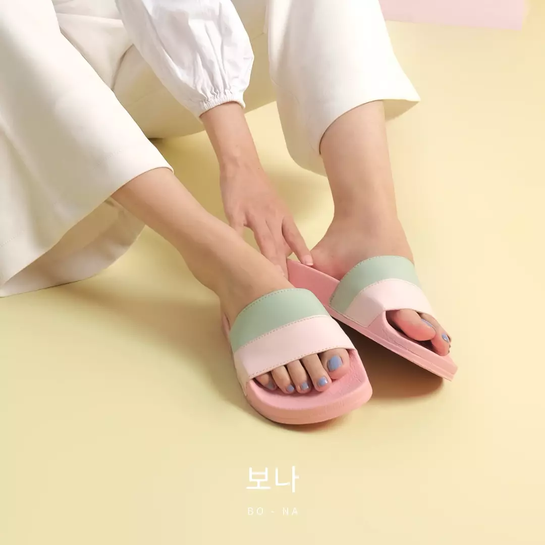 Sandal Wanita Cogen Bona Series - Pink - Green