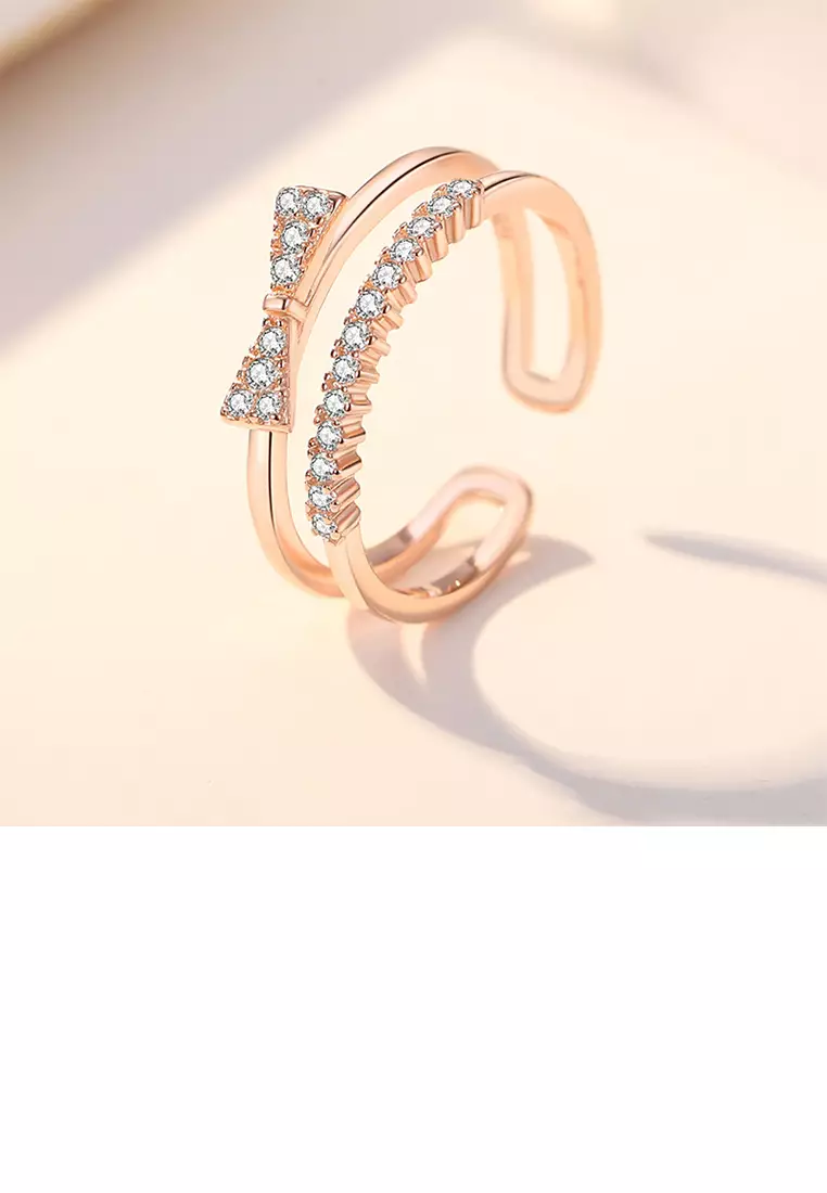 Buy Mooclife 925 Sterling Silver Plated Rose Gold Simple Sweet