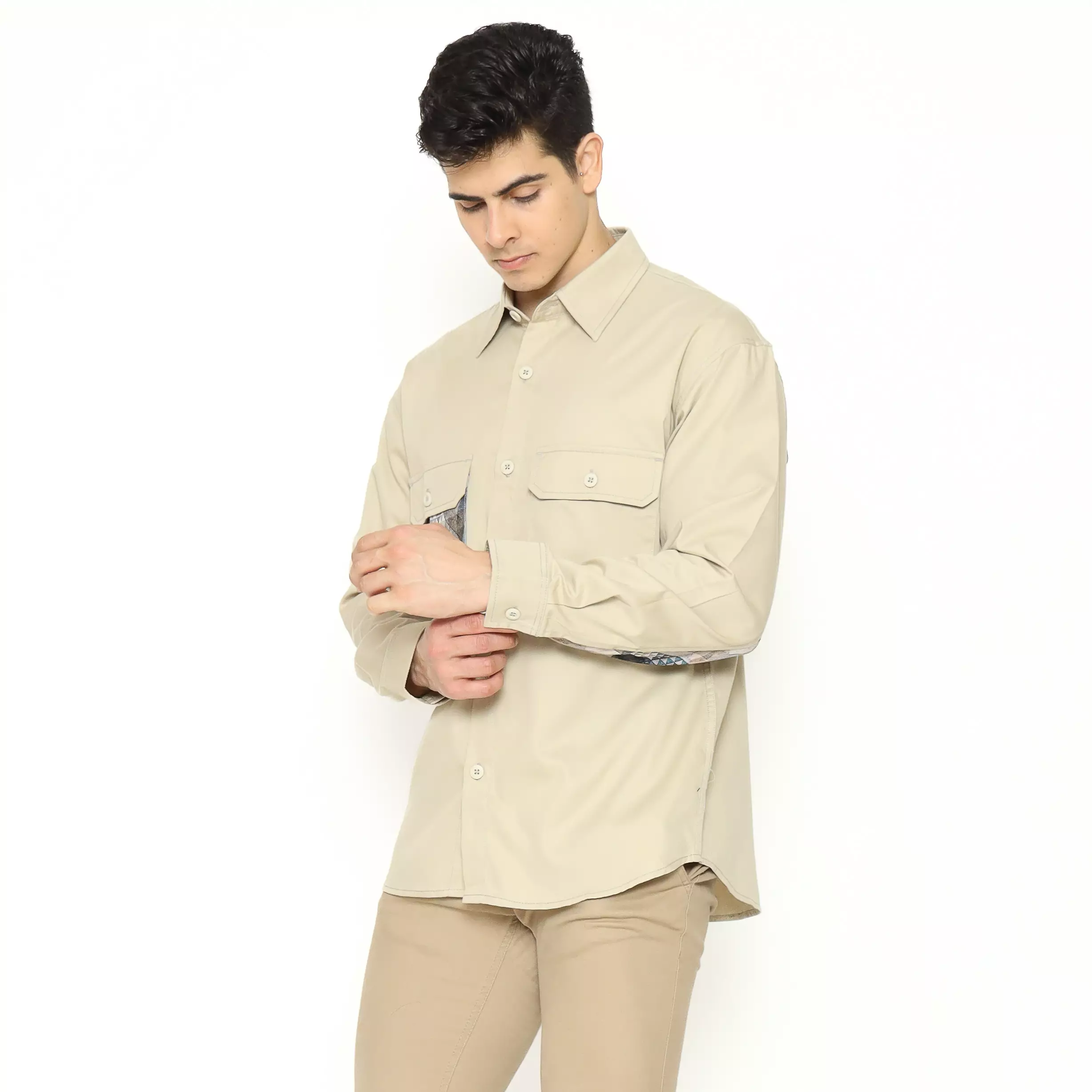 AMK Kemeja Pria Lengan Panjang SHP Morgan L/S Khaki