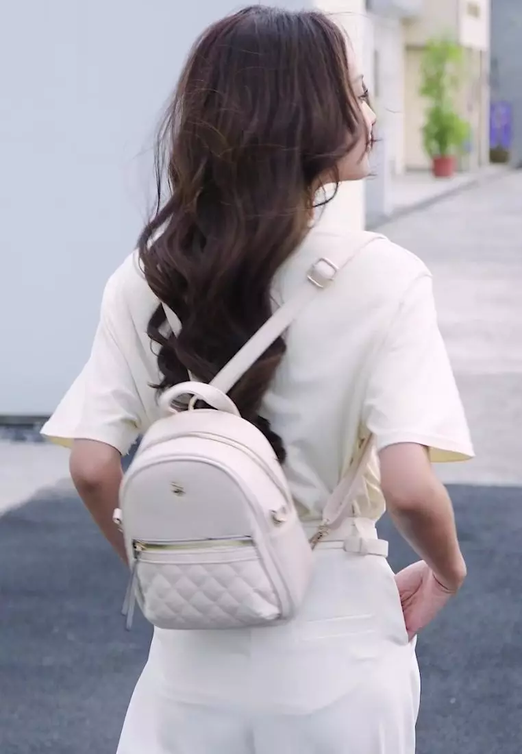 Women's Backpack - Beige