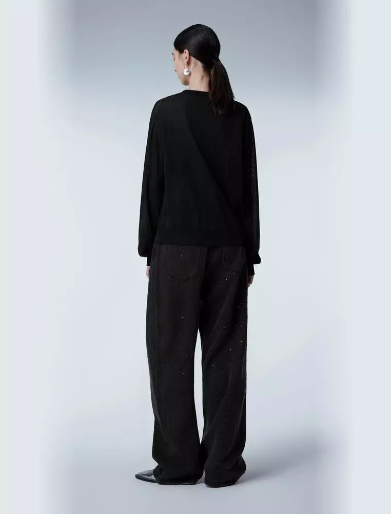   Short Length Open-Front Knit Sweater