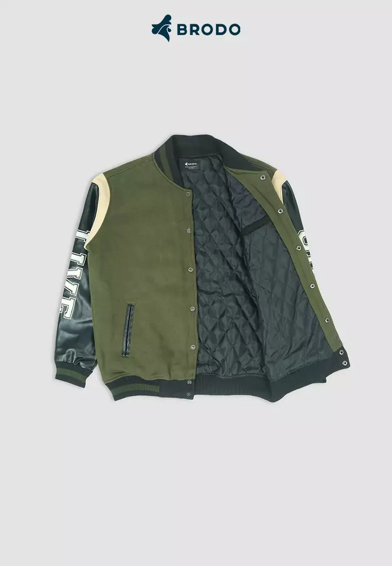 BRODO - Brodo Varsity Jacket Black Olive