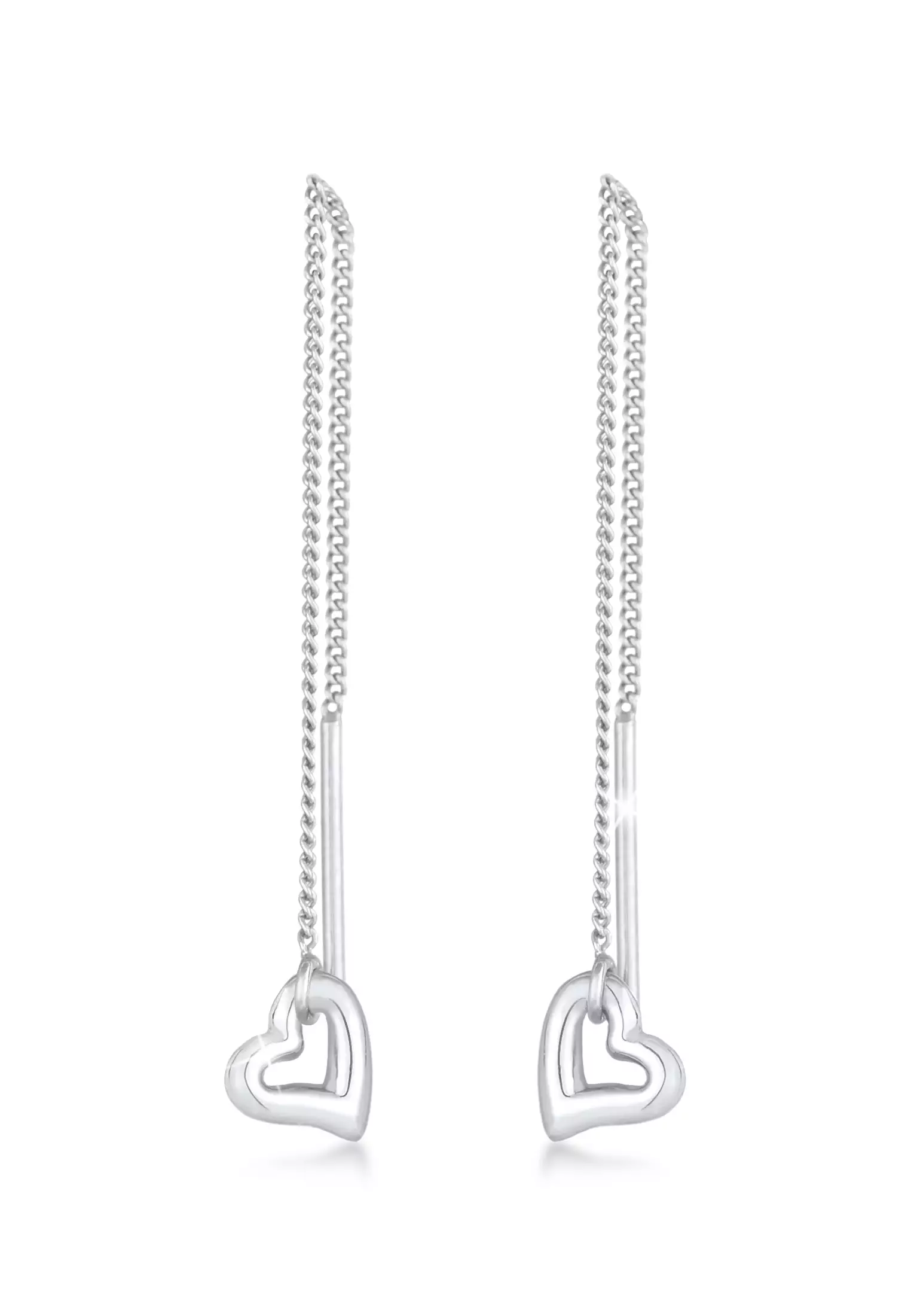 Buy ELLI GERMANY Earrings Pull Through Heart Basic Trend 2024