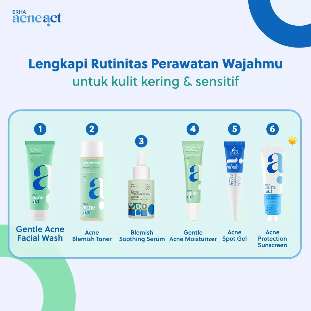 ERHA Acneact Gentle Acne Moisturizer 30g - Pelembab Wajah Jerawat Ceramide Low ph Ph Balance