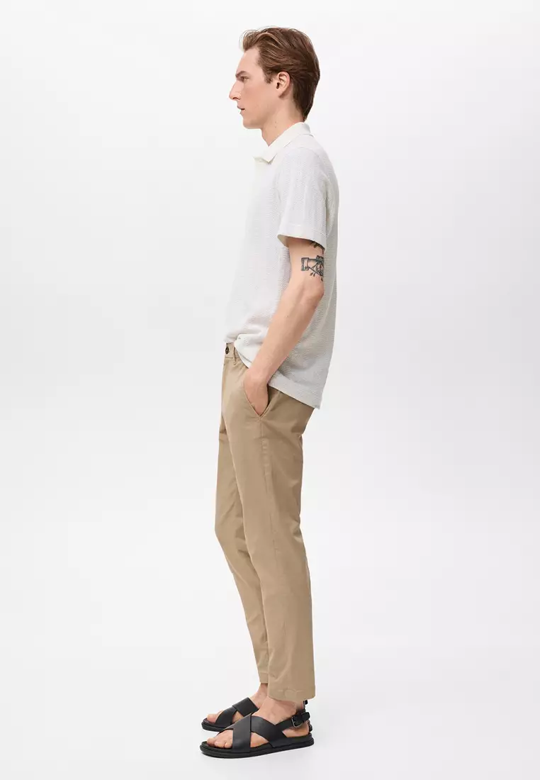 Prato Cropped Tapered Chino Trousers