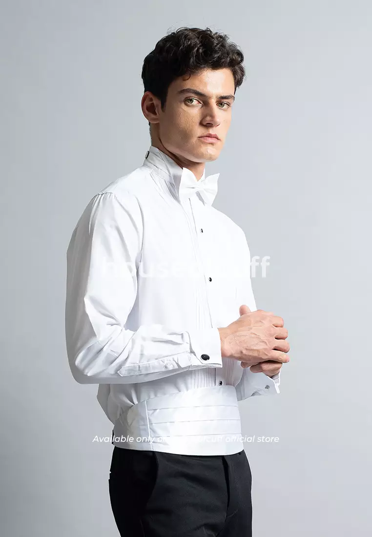 Suspender Gesper Belt Wedding Best Man Cummerbund Putih