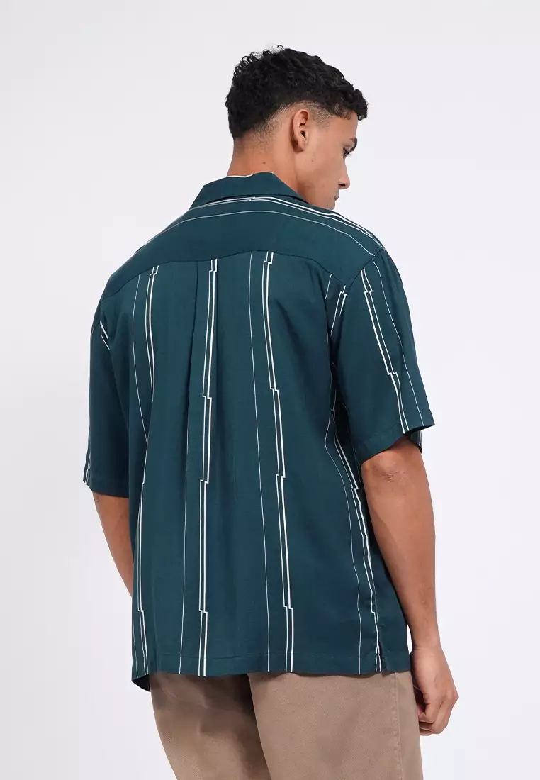 Short Sleeve Stripes Resort Shirt