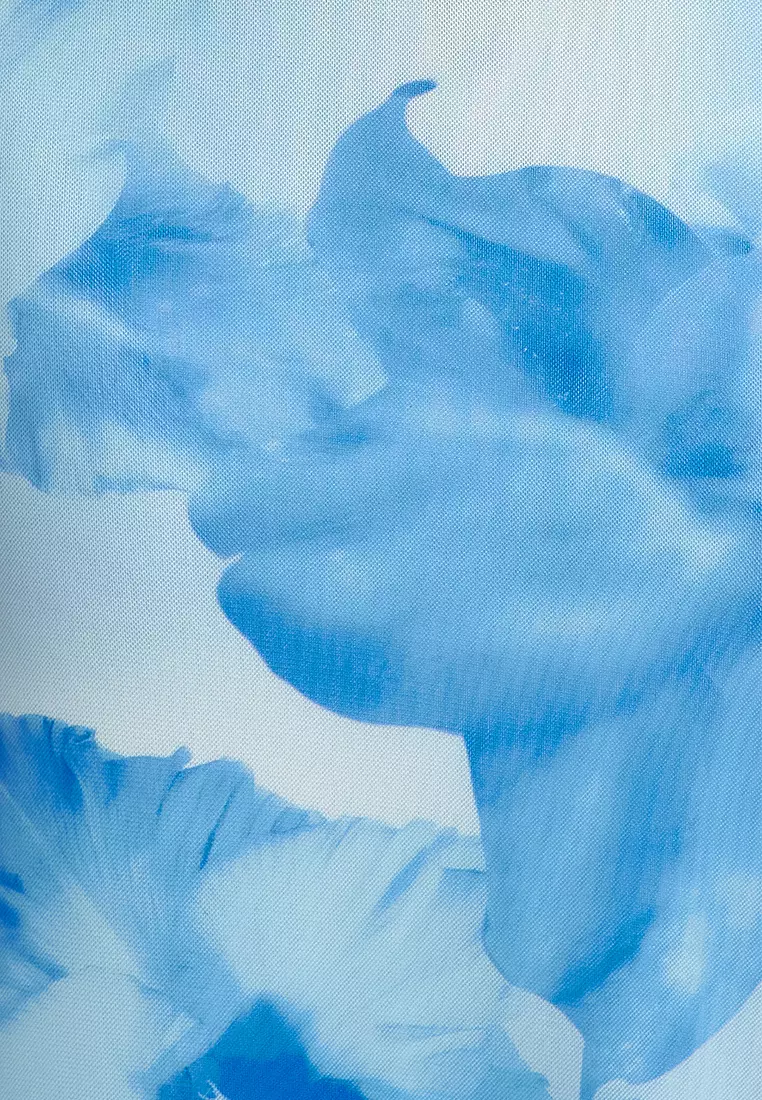 Tropical Floral Print Top & Skirt Set