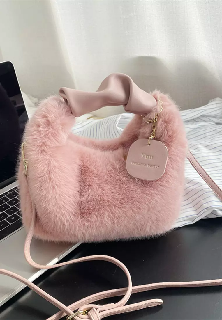 Furla faux fur on sale bag