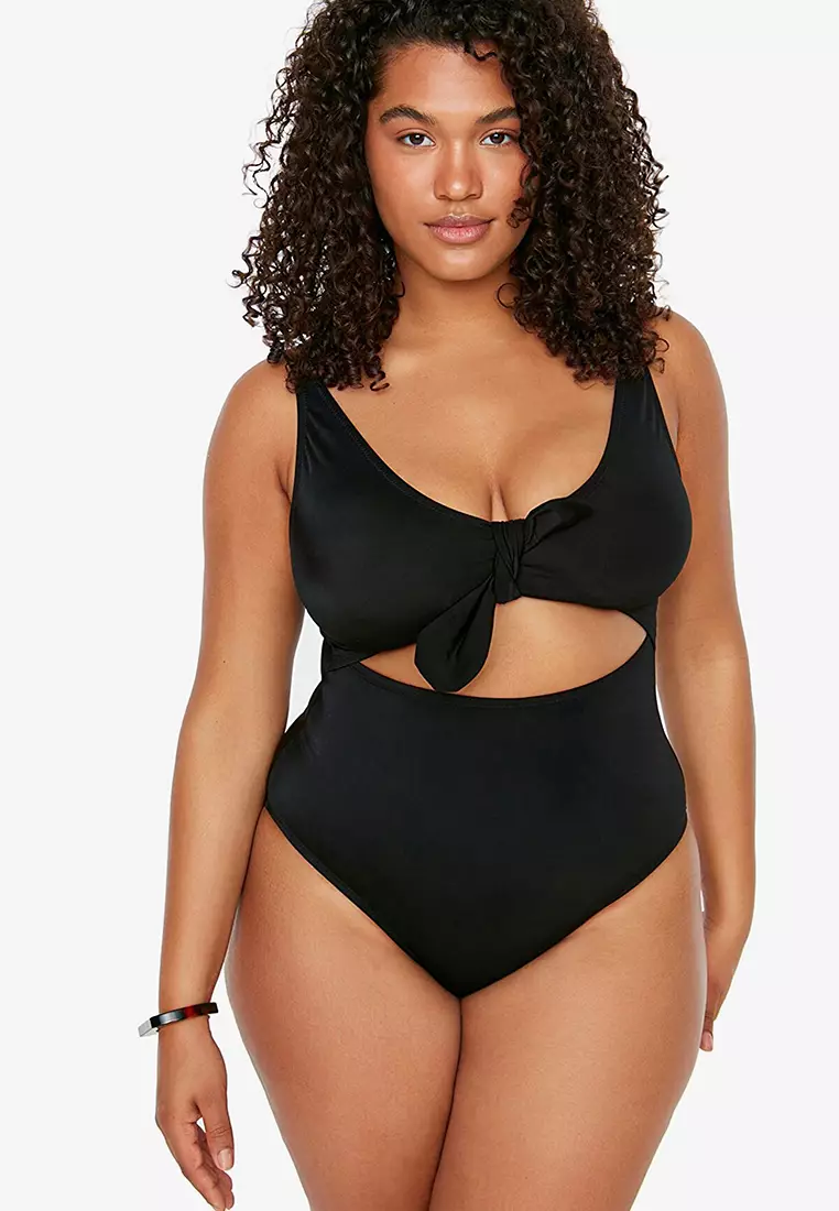 Tie front cut 2025 out swimsuit