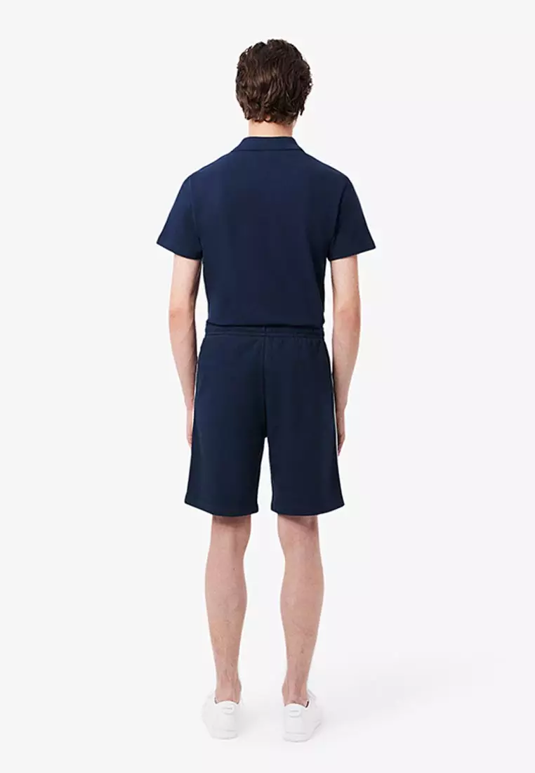 Logo Trim Cotton Fleece Shorts