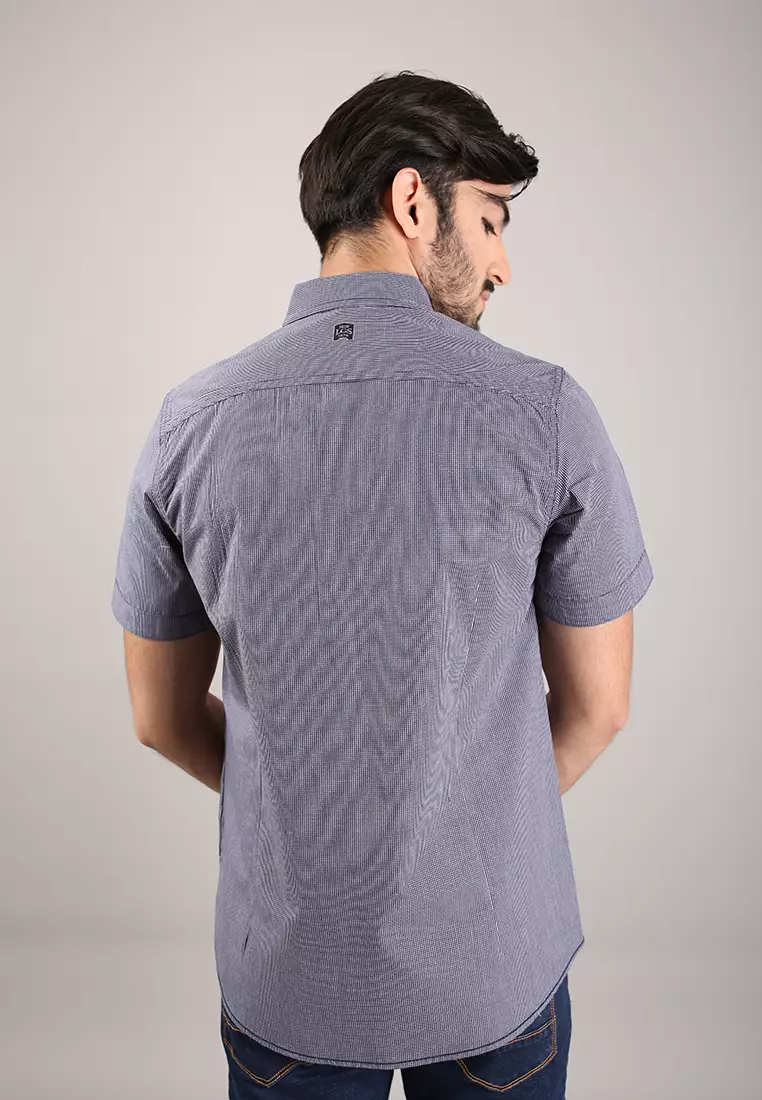 LGS - Kemeja Casual Pria - Lengan Pendek - Abu-Abu - Polos Basic - JSH.390.S1104F.871.C