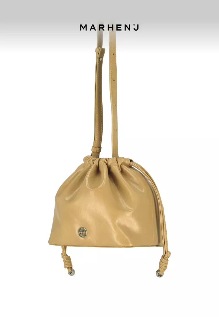 CHERRY Vegan Leather Crossbody Bag Yellow