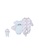 Little Kooma white and blue Hudson Baby Bodysuit Sleepsuit Bib 3 Piece Layette Set 01006CH Dino 984DFKA408571DGS_1