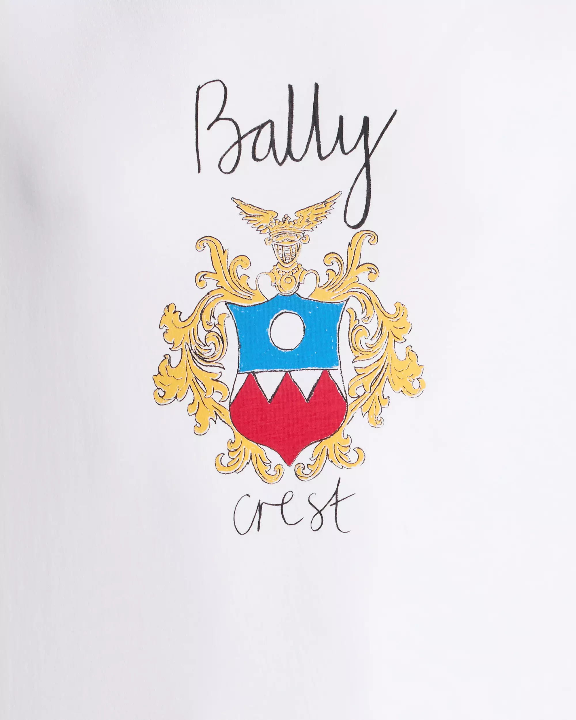 T-Shirt With Bally Crest In Cotton - White