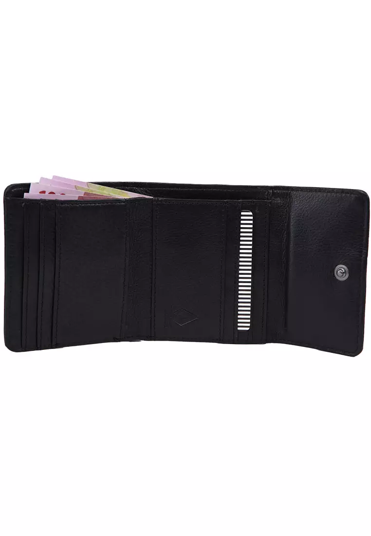 GLW MINITRIPI LEATHER WALLET BLACK