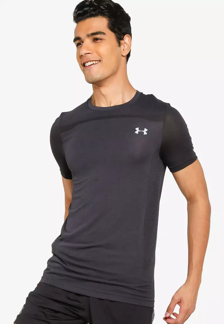 Buy Under Armour UA Seamless Short Sleeve Tee in Black/Black/Metallic  Silver 2024 Online