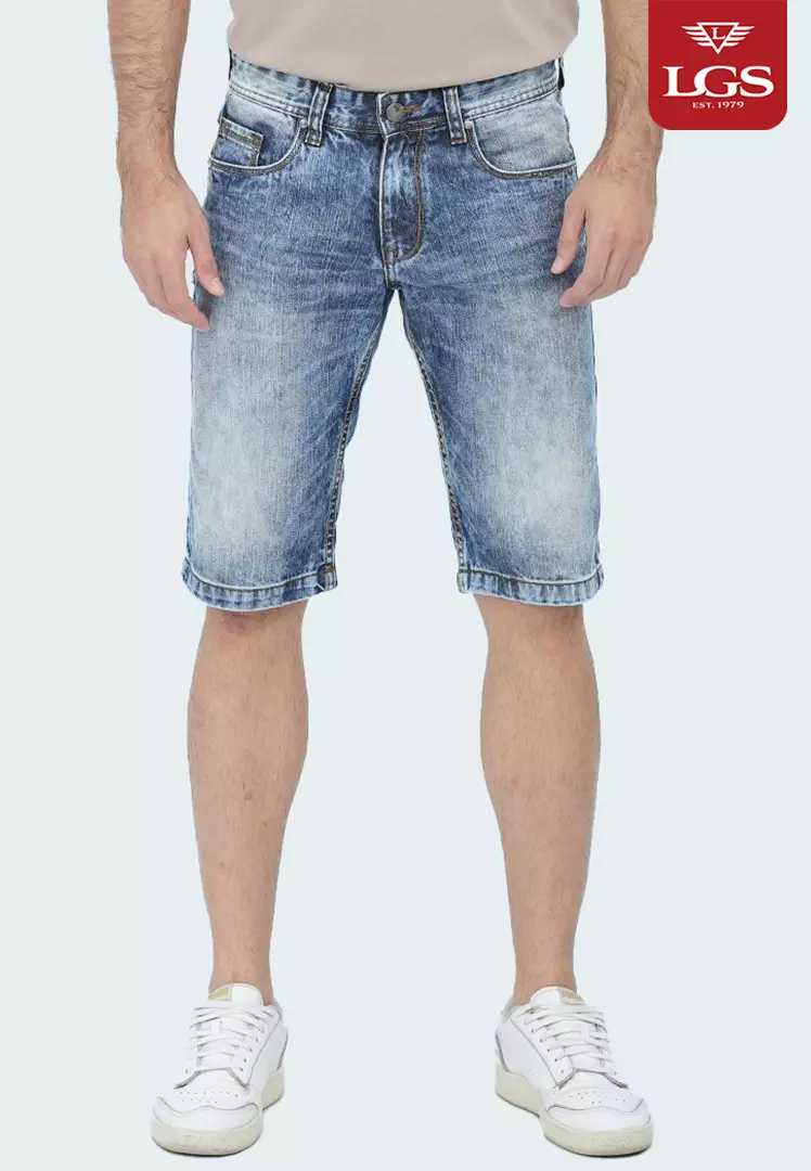 LGS - Celana Pendek - Jeans - Light Blue - Washed Denim - JSS.293.P080.A691.C