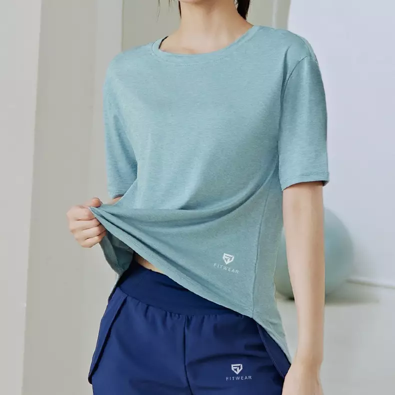 Fitwear - Kaos Olahraga Wanita FITWEAR DRYFIT OVERSIZE BETTY BACK TWIST TIE S/S - QUEEN BLUE