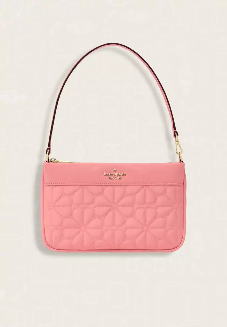 Kate Spade Spade Flower Quilted Fabric Convertible Wristlet Terracotta