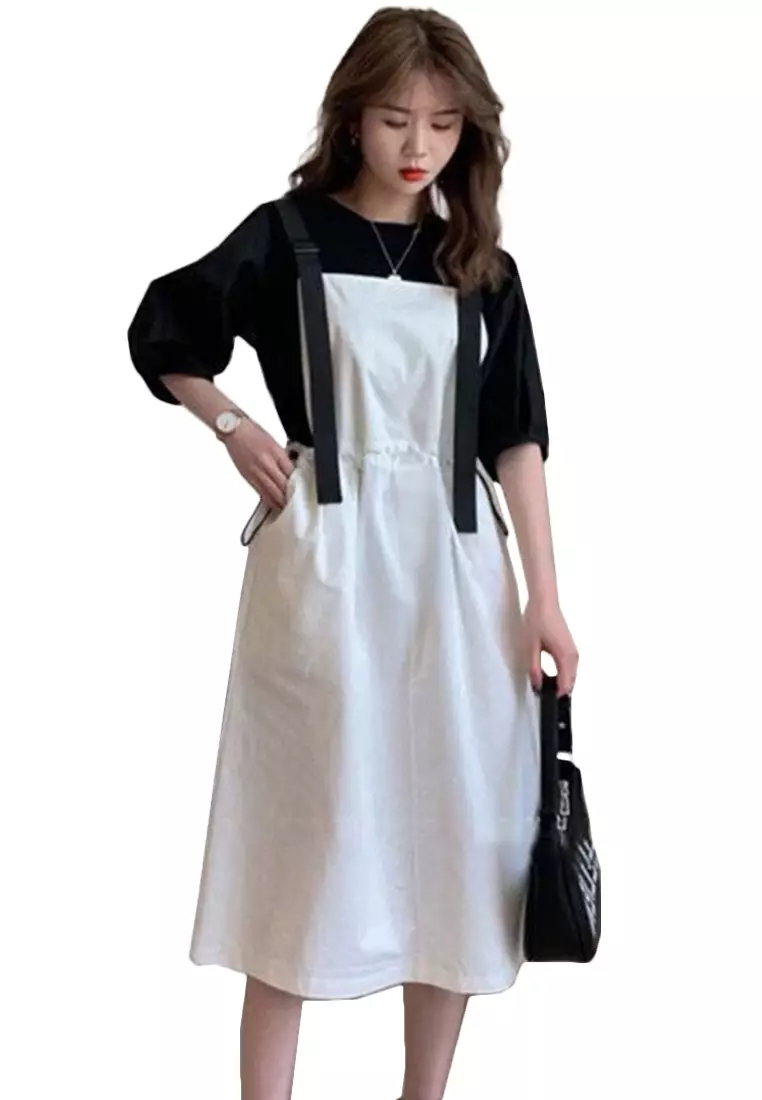 Buy Sunnydaysweety Causal style One Piece Dress with T shirt Suit