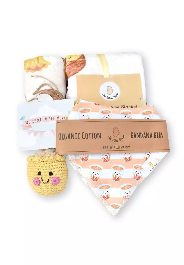 Buy The Wee Bean Organic Baby Blankets Bibs and Doll Gift Set