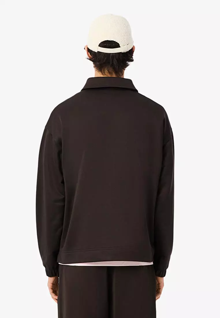 Loose Fit Fleece Polo Sweatshirt