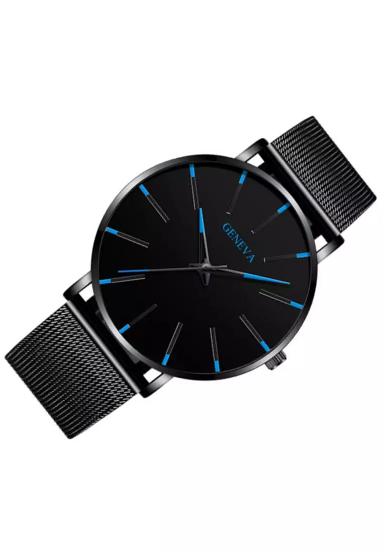 GENEVA Jam Tangan Analog Pria Waterproof Strap Tali Material Stainless Steel BL45 ORIGINAL