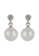 estele silver Estele Oxidized Silver Tone Plated fancy Earrings with White Austrian Crystal stone and Pearl drop in white alloy metal 2F9ABAC9261D92GS_1