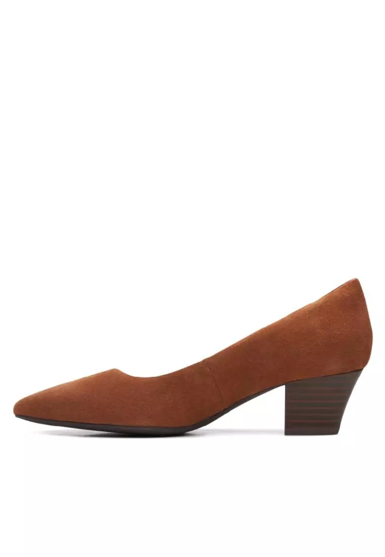 Buy Clarks CLARKS Teresa Step Dark Tan Suede Womens Dress Shoes