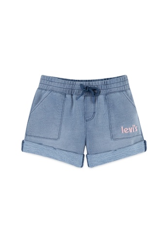 Levi's blue Levi's Knit Denim Chill Shorts (Big Kids) 453BAKAE38DDB2GS_1