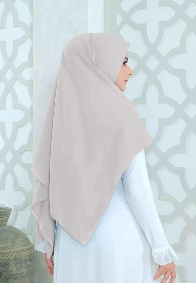 Cotton Bee - Dinara Square Syari | Hijab Segiempat Instan | Hijab Syari - Sandshell