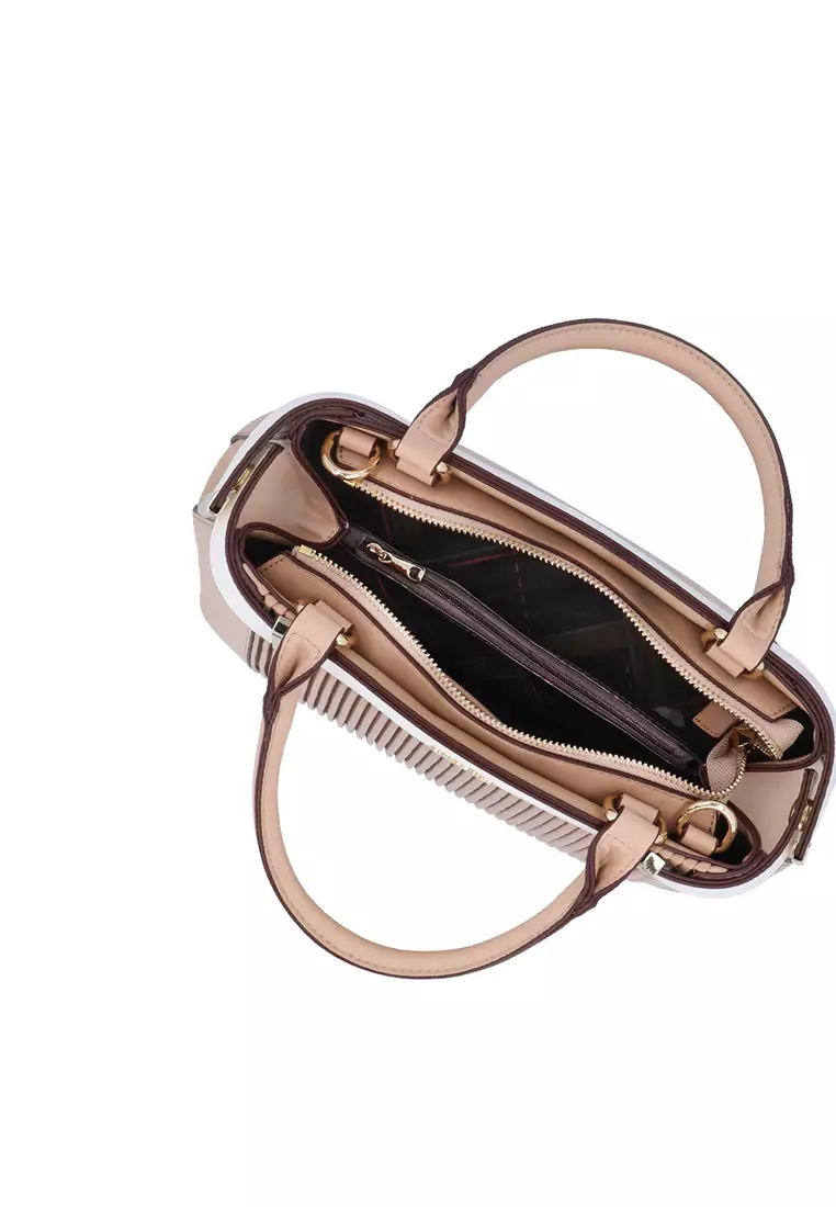 CR Livia Top Handle Bag - Dark Beige