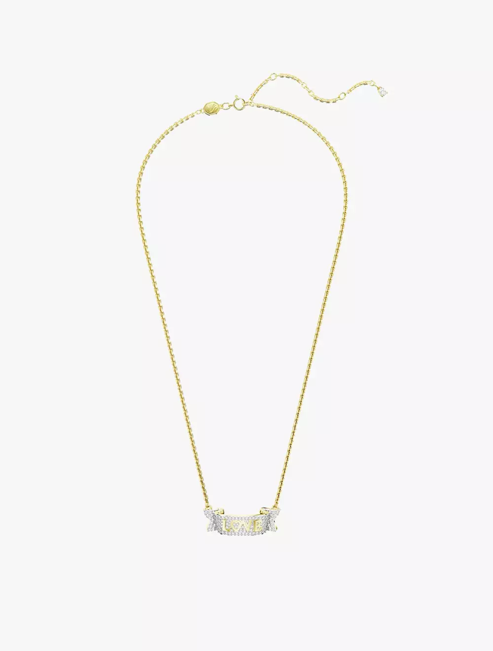 Volta Love Necklace, White, Gold-Tone Plated - White