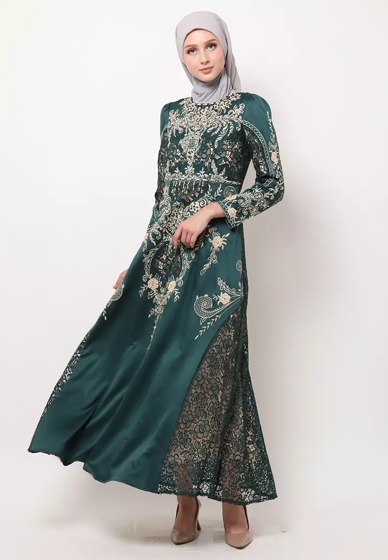 Bibiq Gamis Brokat Satin