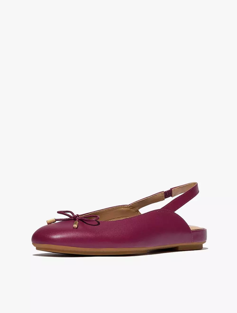 Fitflop Delicato Bow Leather Slingbacks - Ruby