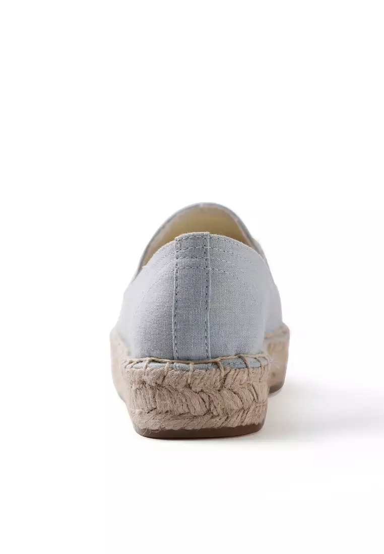 Platform Embroidery Canvas Espadrilles HB01